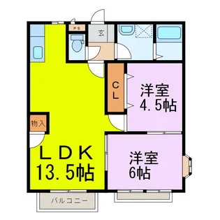 メゾンエスポワール【2階】の間取り