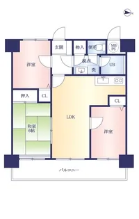 ビブレマンション諏訪野【11階】の間取り