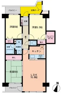 コトーつきみ野【5階】の間取り