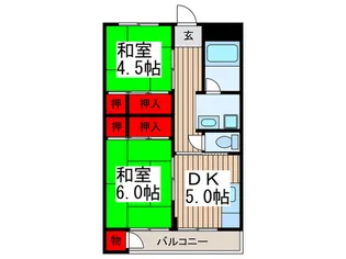 若宮マンション C棟【4階】の間取り