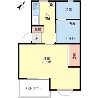 フラワーハイツ森田【2階】の間取り