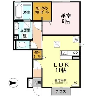クオーレ A棟【1階】の間取り