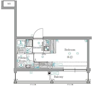 ビーシティアパートメント立川TAPP【5階】の間取り