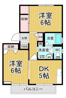 コーポラスビックツリーD【2階】の間取り