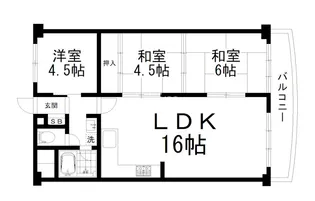壬生川団地【7階】の間取り