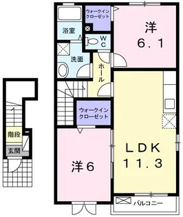 サルヴァトーレII B【2階】の間取り