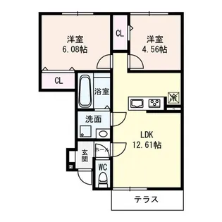 コンフォートヴィレッジII【2階】の間取り