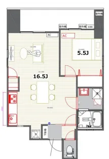 THE KAMINOBORI【9階】の間取り