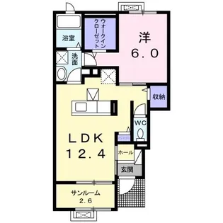 オリオン リヴィエール B【1階】の間取り
