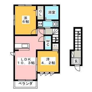 ディアコート正木【2階】の間取り