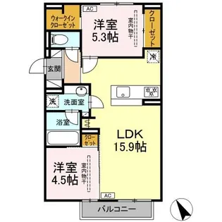 パルミエ I【2階】の間取り