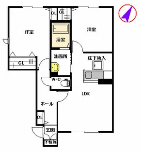 サンビレッジ【1階】の間取り