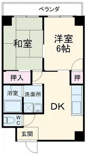 第1アリストマンション【7階】の間取り