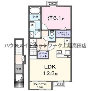 ベル パトリ A【2階】の間取り