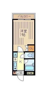 コスモ北新宿【1階】の間取り