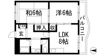 サンライズ宝塚【3階】の間取り
