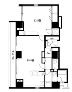 moderno torre sho-to モデルノトッレ松濤【15階】の間取り