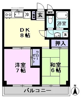 ルミエール平和台【3階】の間取り