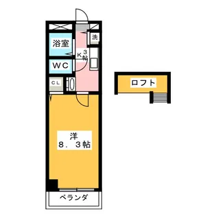 STUDIO NANBU(ストゥ-ディオナンブ)【7階】の間取り