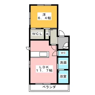 ボヌール東栄【2階】の間取り