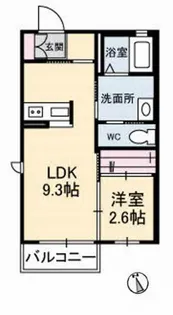 シャーメゾン新町東【1階】の間取り