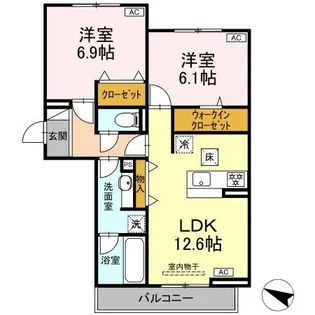 メゾン梅木【1階】の間取り