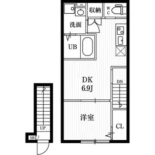 ミハス梅ヶ丘【2階】の間取り