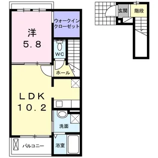 ジュネス・ヌーベル【2階】の間取り