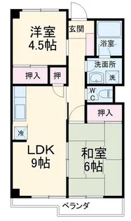 清水ハイツA【1階】の間取り