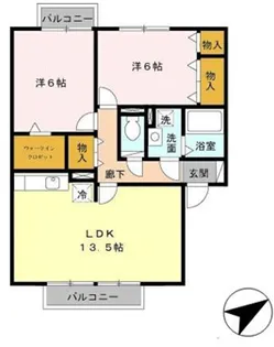 プルミエビジューA棟【2階】の間取り