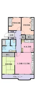 コープ野村園生2号棟【2階】の間取り
