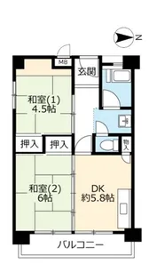 UR高倉台【2階】の間取り