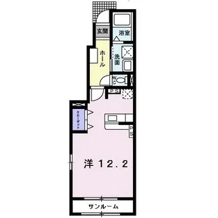 リヴァサ ヂ B【1階】の間取り