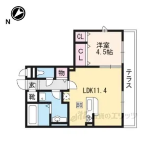 グラシア【3階】の間取り