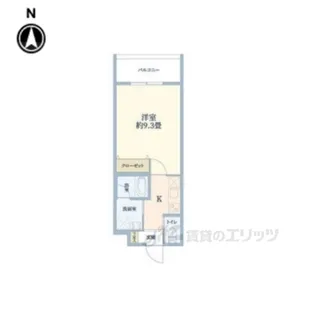 ウェルスクエア千本下長者【1階】の間取り