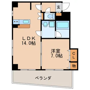 ラディアント ヤバ【8階】の間取り