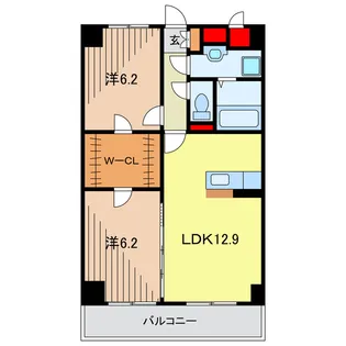モア・クラージュ【6階】の間取り