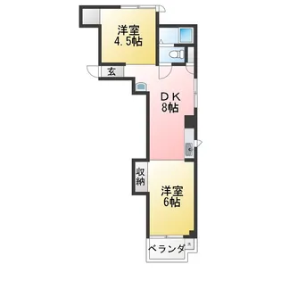 タカノフラット【5階】の間取り