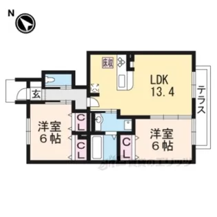 アロサール【1階】の間取り