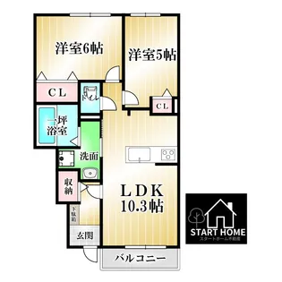 グランレジデンス国府A‐II【1階】の間取り