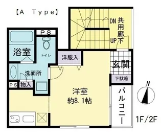 シュロス山下【1階】の間取り