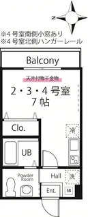 ハーミットクラブハウス川崎大師2【2階】の間取り