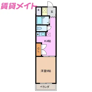 コーポラスチヨダ A棟【4階】の間取り