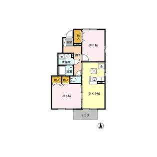 D-room ローズコート塩山 壱番館【1階】の間取り