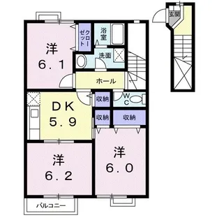 アヴニール C棟【2階】の間取り