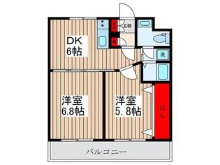 サンハウス小沢【1階】の間取り