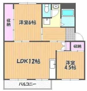 ヴィラナリー建部2号棟【4階】の間取り