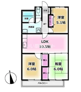 SKマンションC棟【2階】の間取り