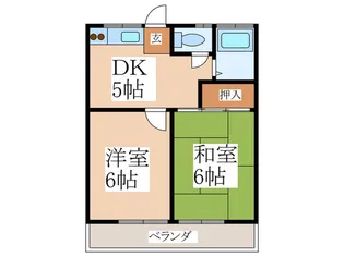 コ-ポ啓友関町【1階】の間取り