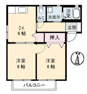 メイプルガーデン B棟【2階】の間取り